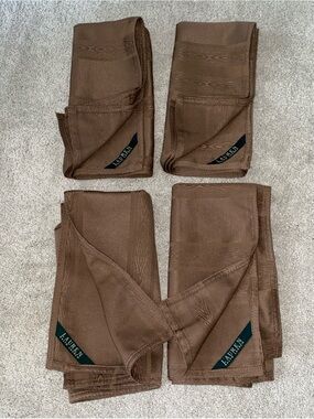 LAUREN Ralph Lauren Brown Fabric Cloth Napkins‎ Linens Set Of 4 Thanksgiving